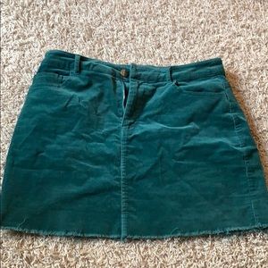 Corduroy Blue/Green miniskirt